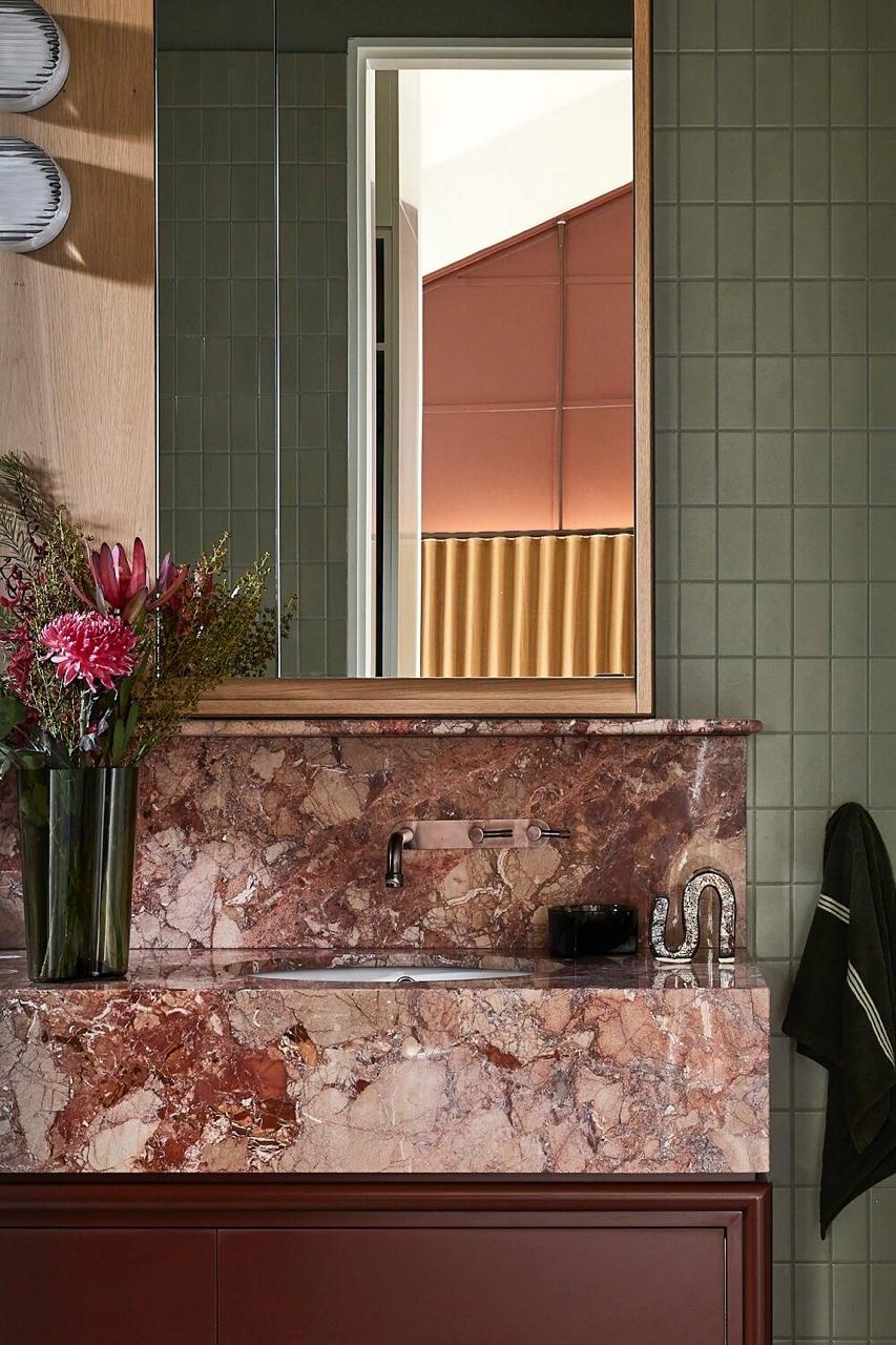 Breccia Bathroom, Counter & Wall